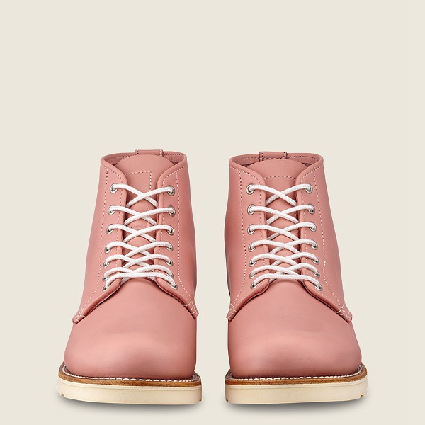 pink red wing boots